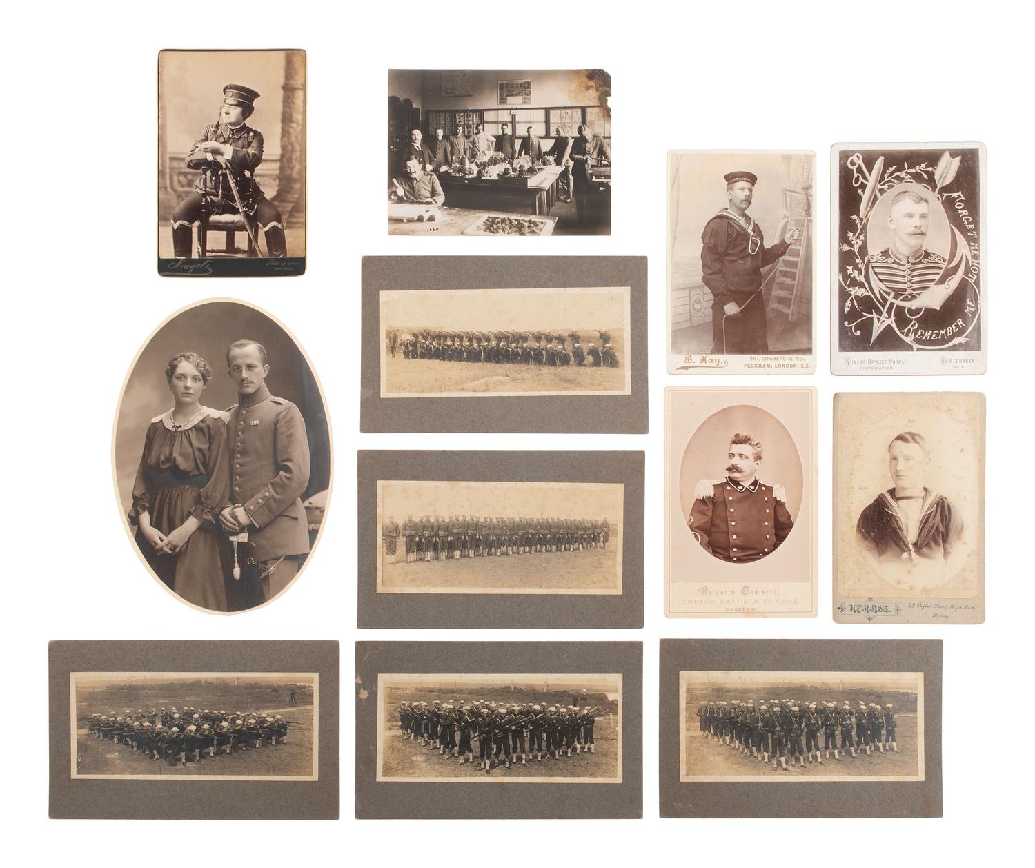 [MILITARIA]. 50+ photographs of military subjects in the United States and abroad.