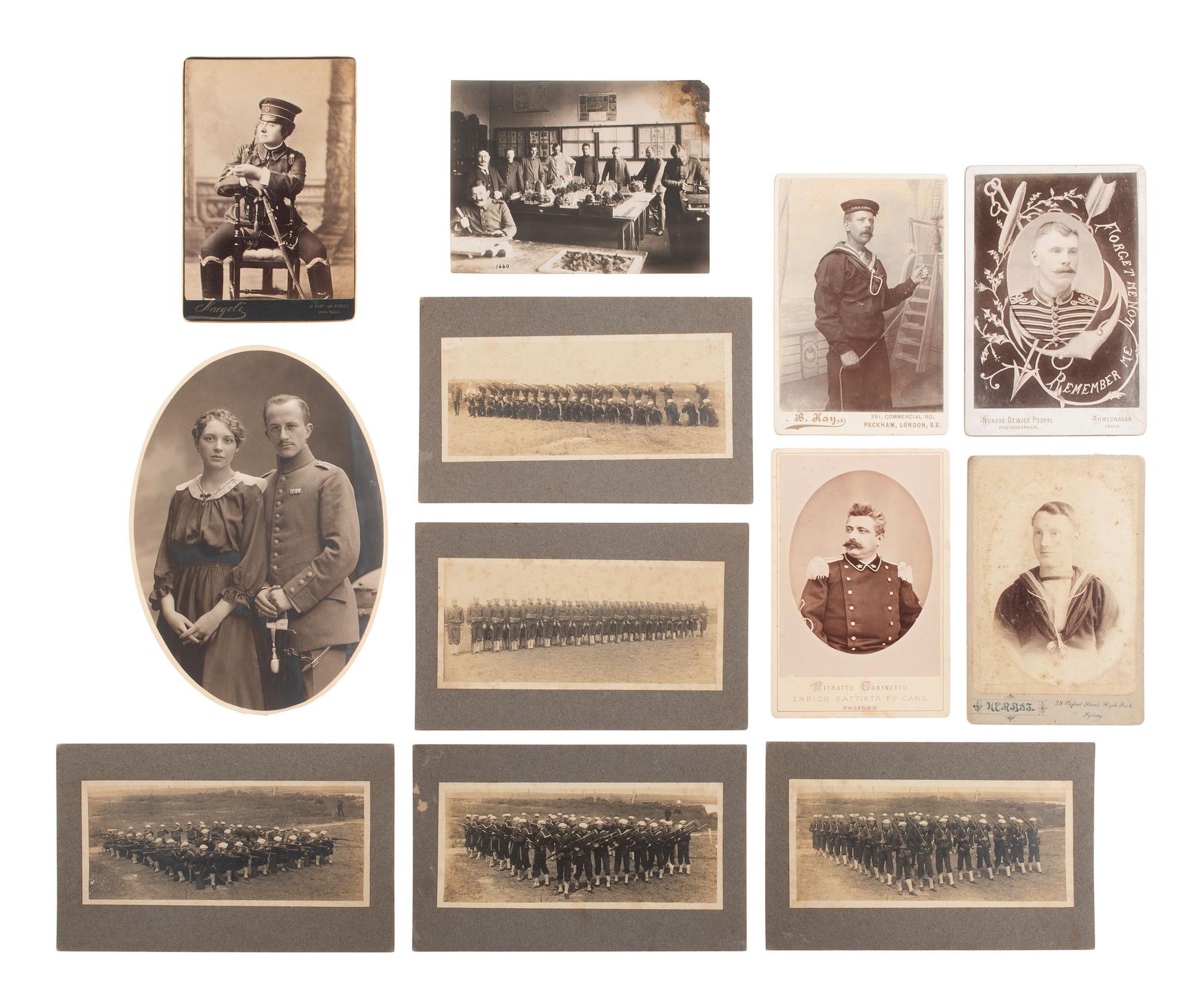 [MILITARIA]. 50+ photographs of military subjects in the United States and abroad.