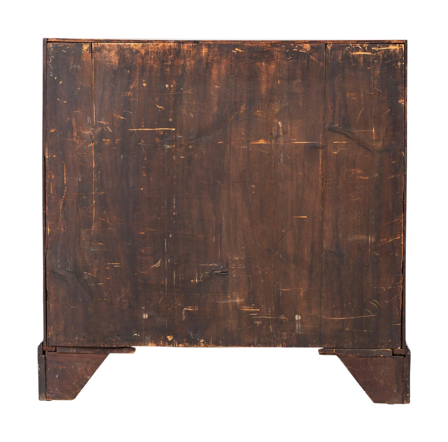 A George III Style Mahogany Urn Inlaid Slant Front Desk
