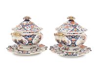 A Pair of English Ironstone Sauce Tureens