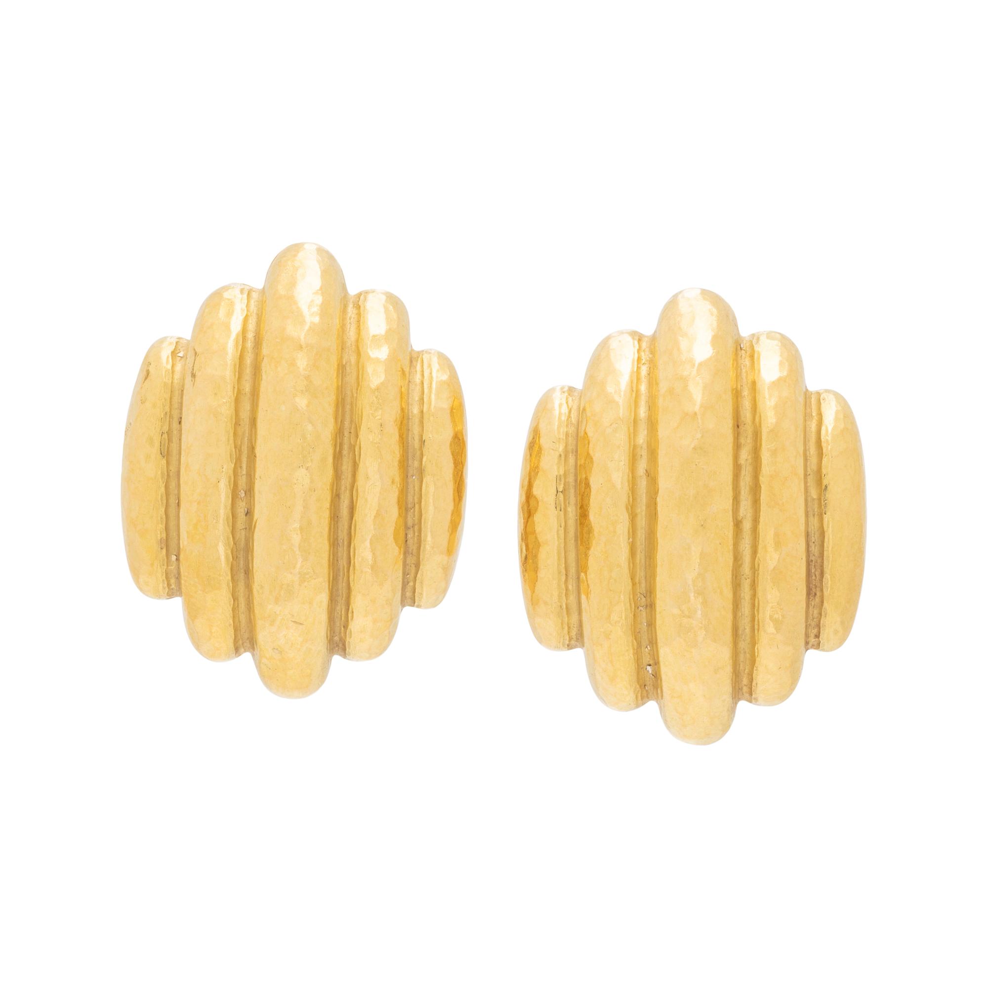 YELLOW GOLD EARCLIPS
