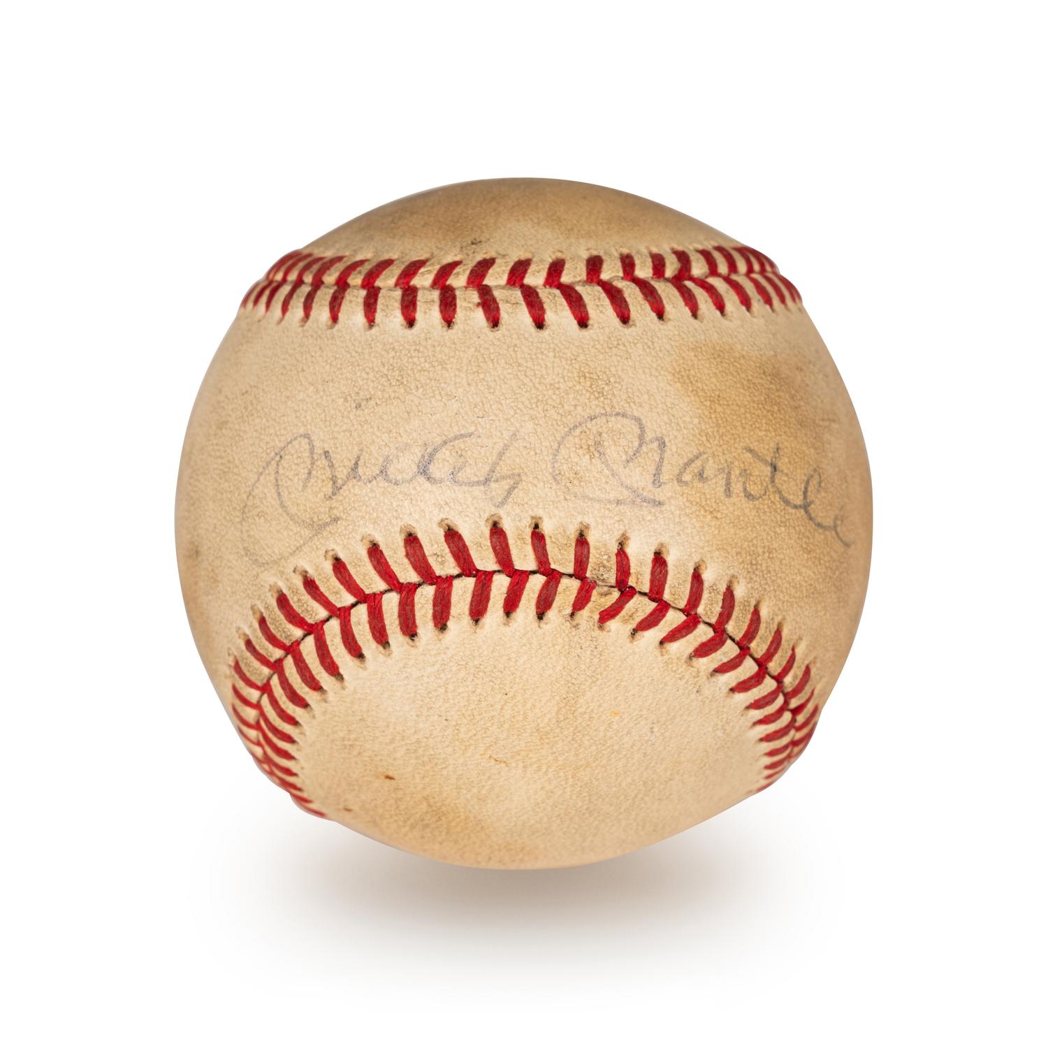 A Mickey Mantle and Roger Maris Dual Signed Autograph Baseball (Beckett Authentication Services Letter BAS Certified),
