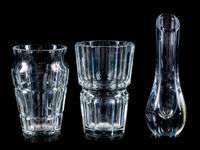 Three Baccarat Glass Vases — 20TH CENTURY