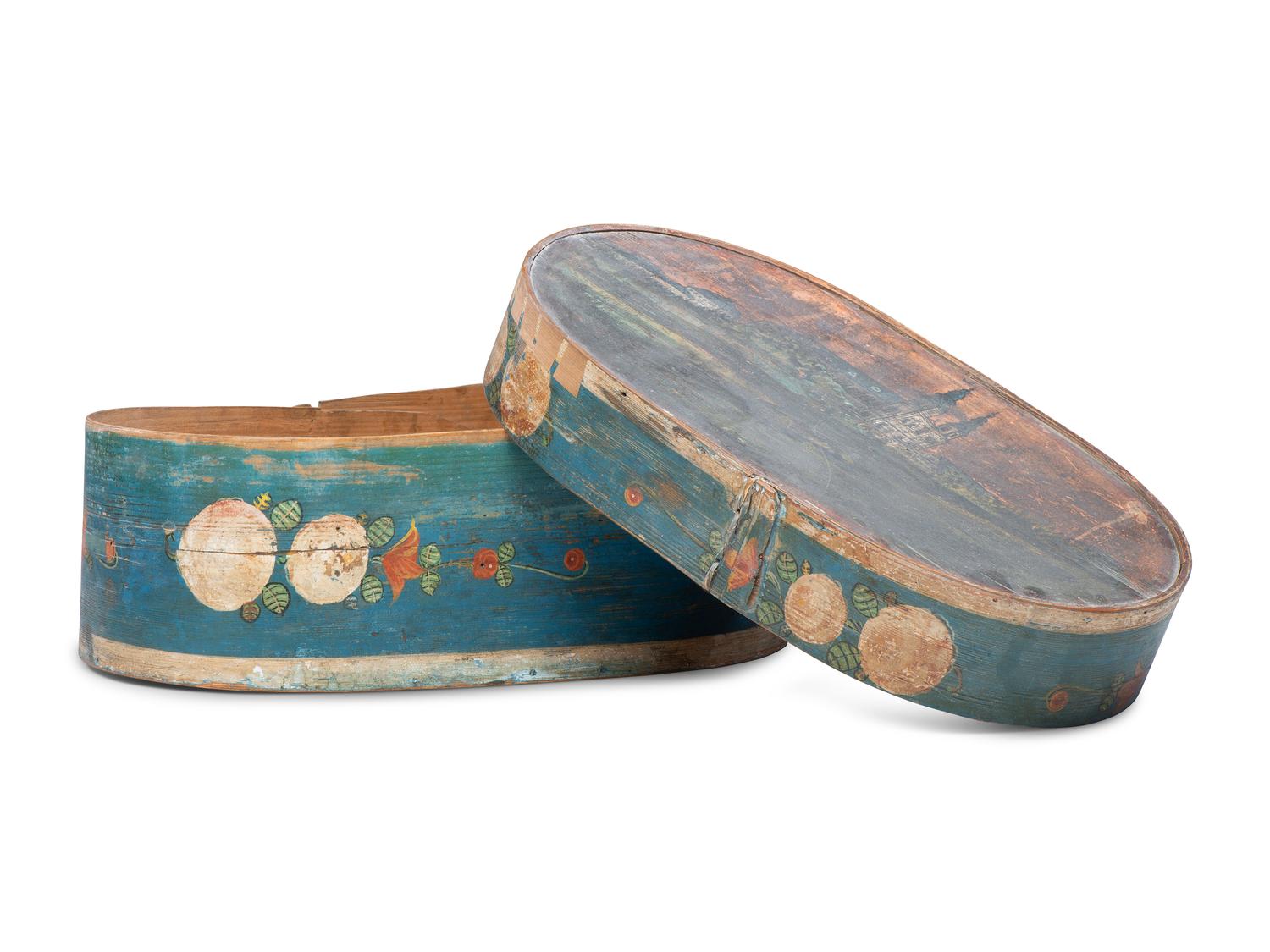 A North European Polychrome Decorated Storage Box