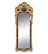 A Continental Rococo Style Giltwood Pier Mirror