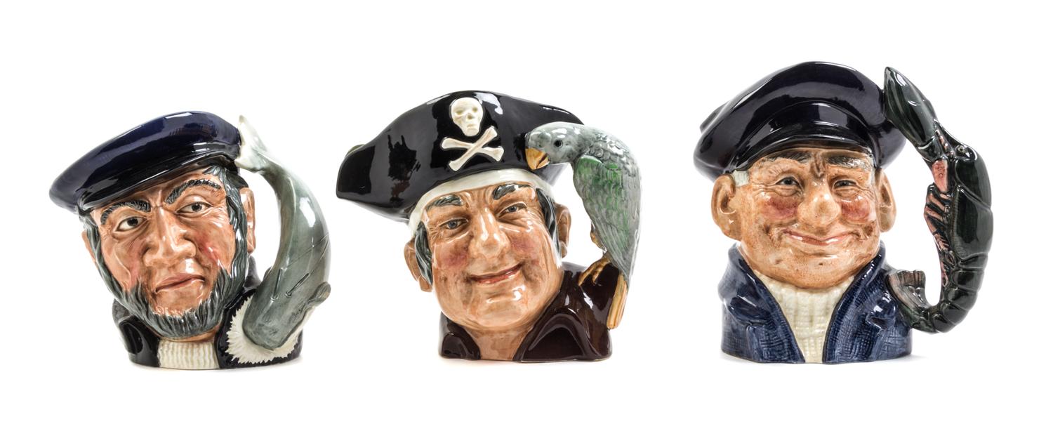 Three Royal Doulton Toby Mugs Height of tallest 7 3/4 inches. — 20TH CENTURY
