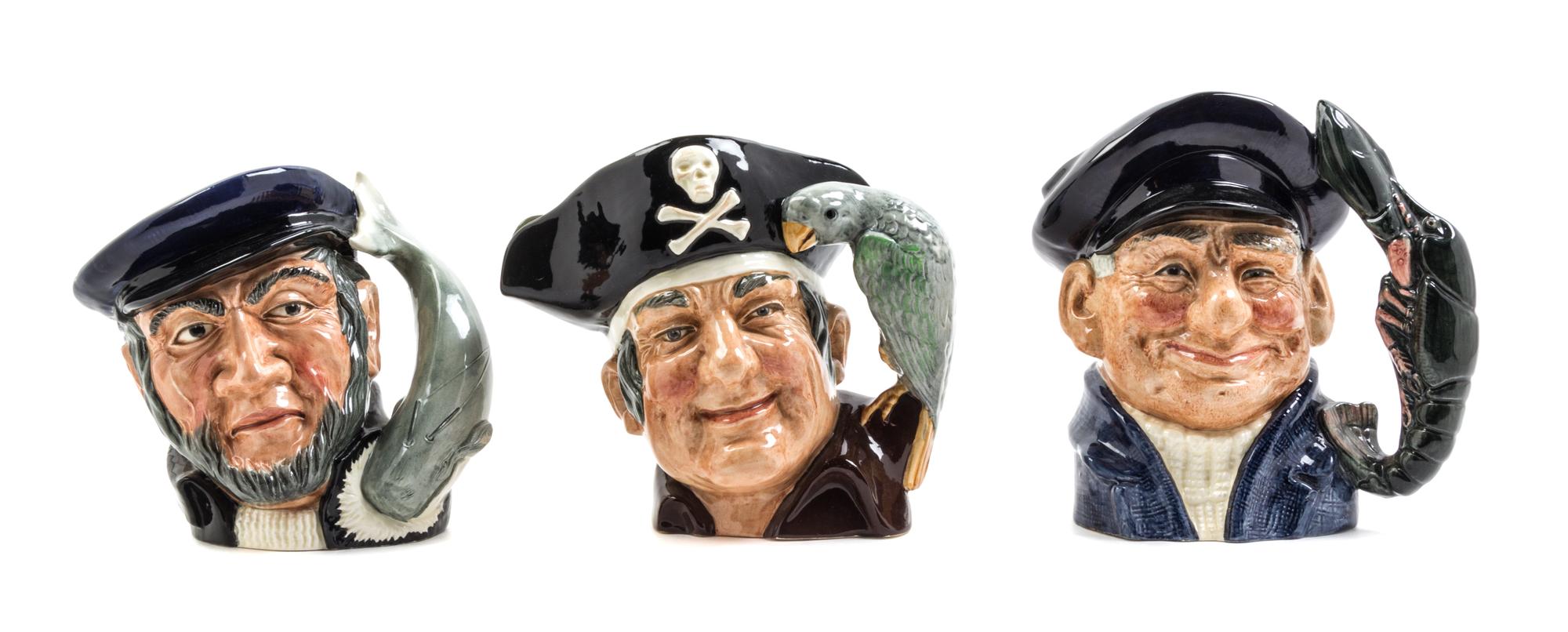 Three Royal Doulton Toby Mugs Height of tallest 7 3/4 inches. — 20TH CENTURY