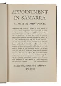 O’HARA, John (1905-1970). Appointment in Samarra . New York: Harcourt, Brace, 1934.