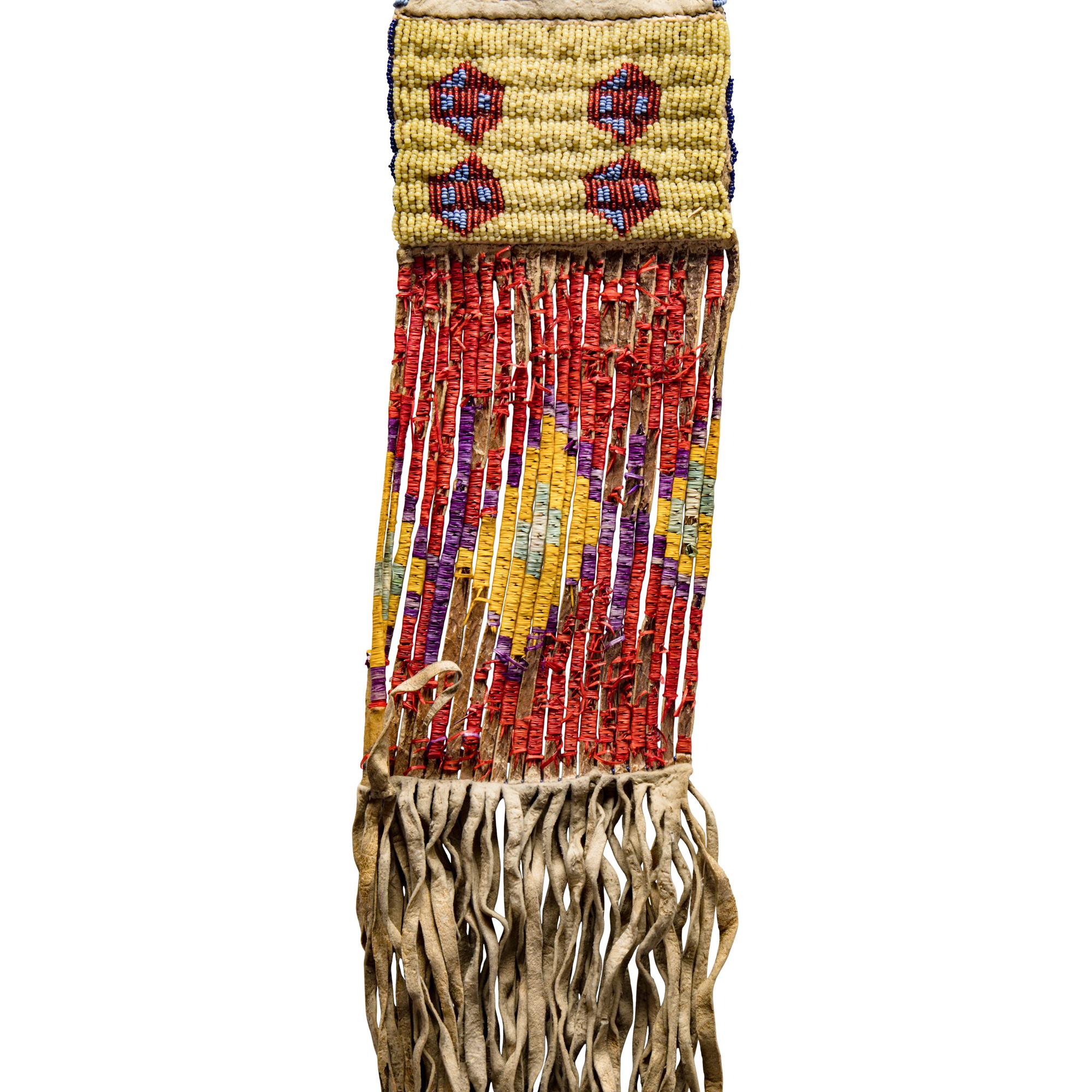 Sioux Beaded Hide Tobacco Bag