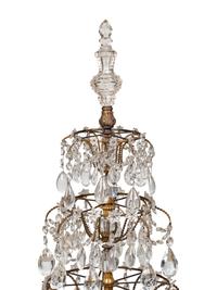 An Empire Style Four-Tier Gilt Bronze and Rock Crystal Eight-Light Girandole