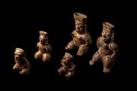 Five Nicoya Polychrome Figures