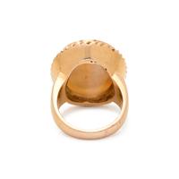 YELLOW GOLD AND HARDSTONE INTAGLIO RING