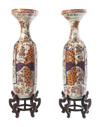A Pair of Large Japanese Porcelain Vases