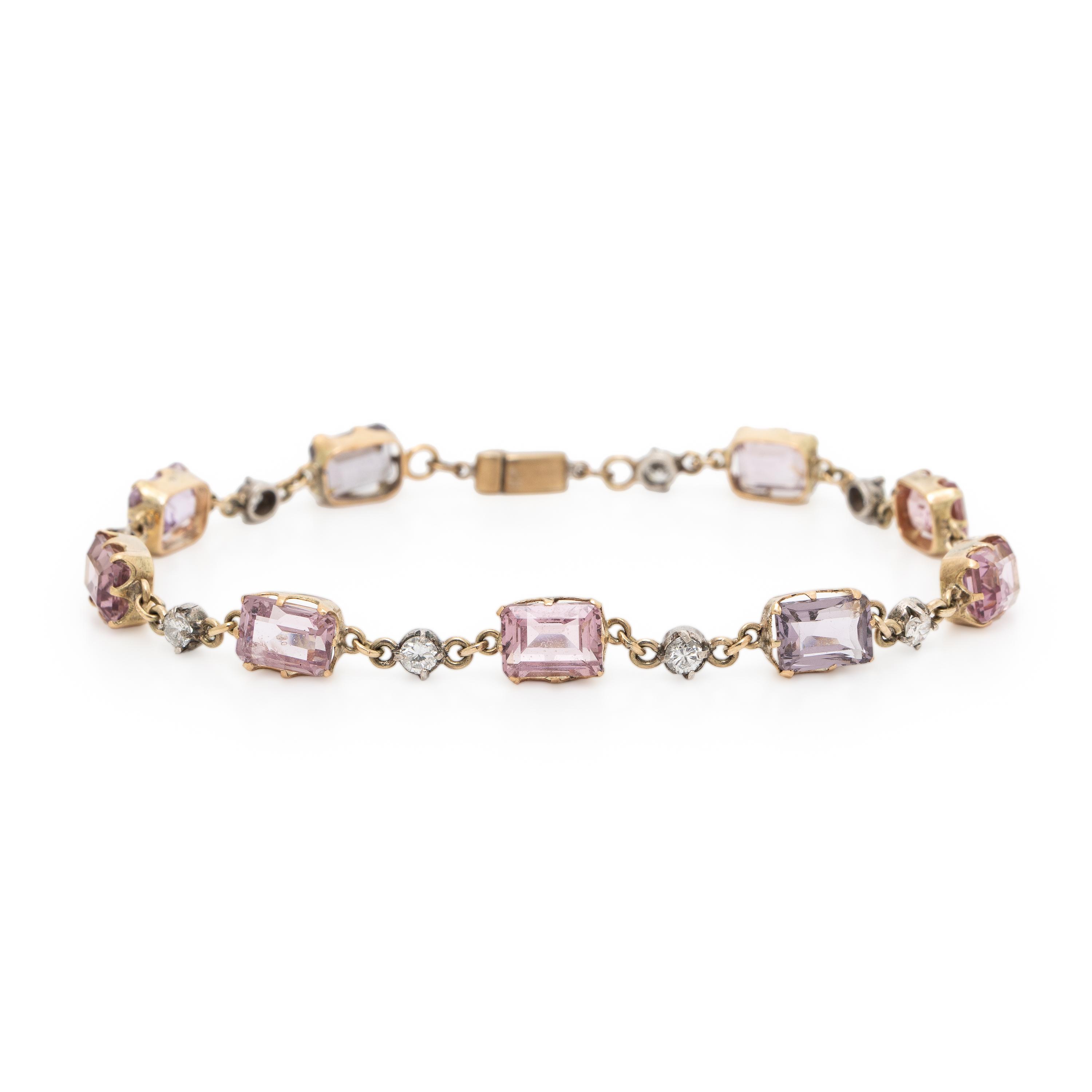 Spinel and Diamond Bracelet