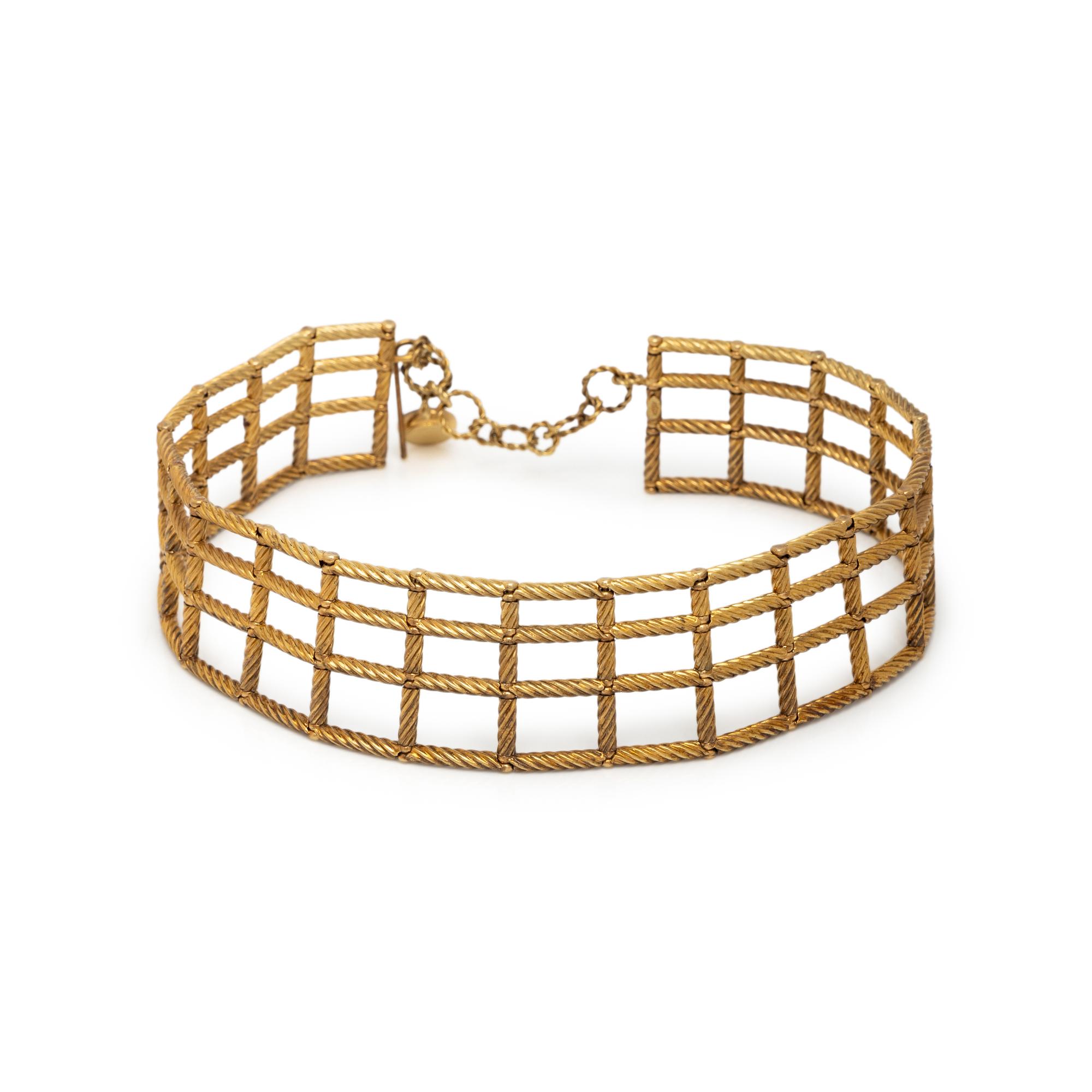 DAVID YURMAN, YELLOW GOLD LATTICE COLLAR NECKLACE
