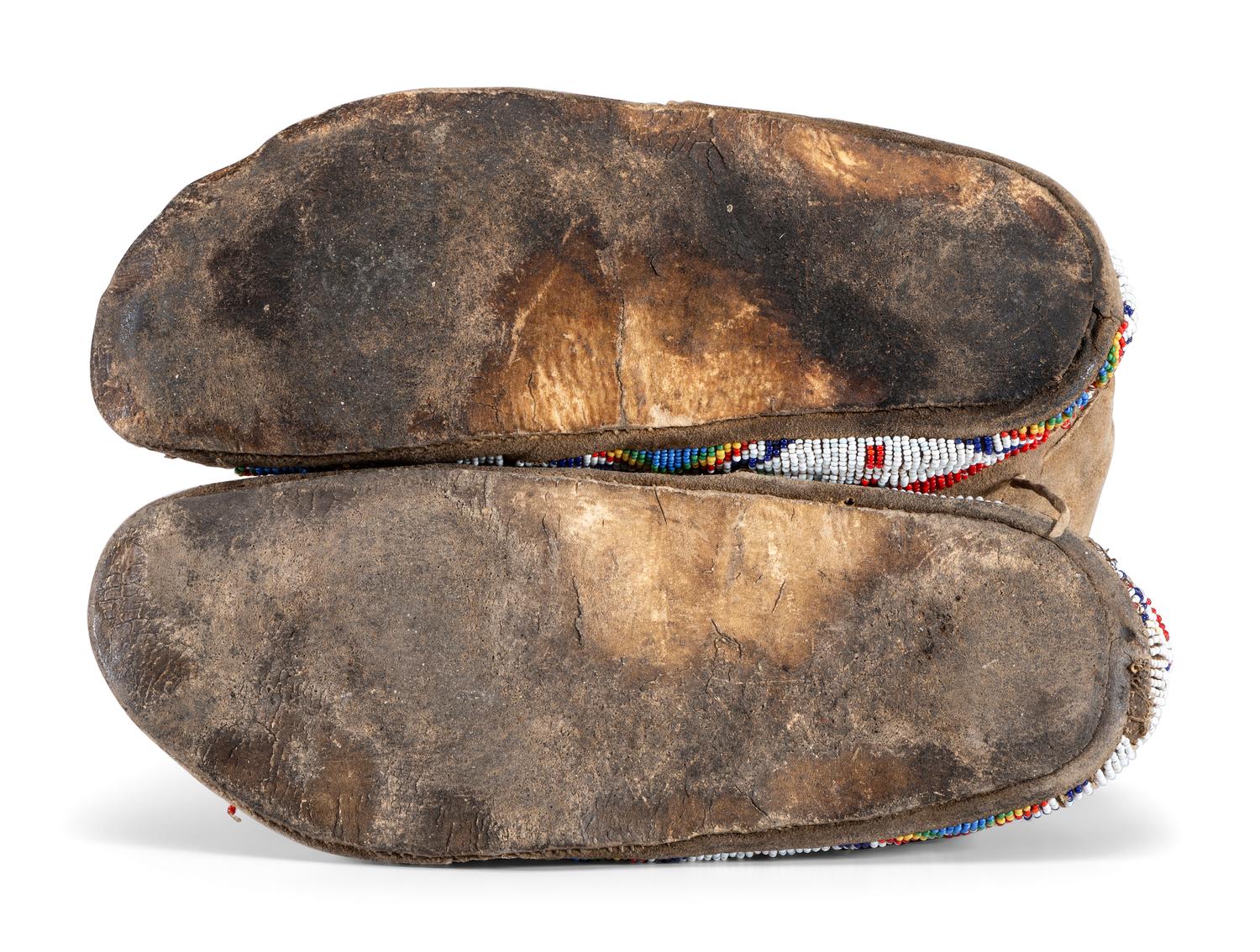 Sioux Beaded Hide Moccasins