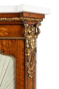 A French Gilt Bronze Mounted Rosewood, Walnut and Marquetry Cabinet