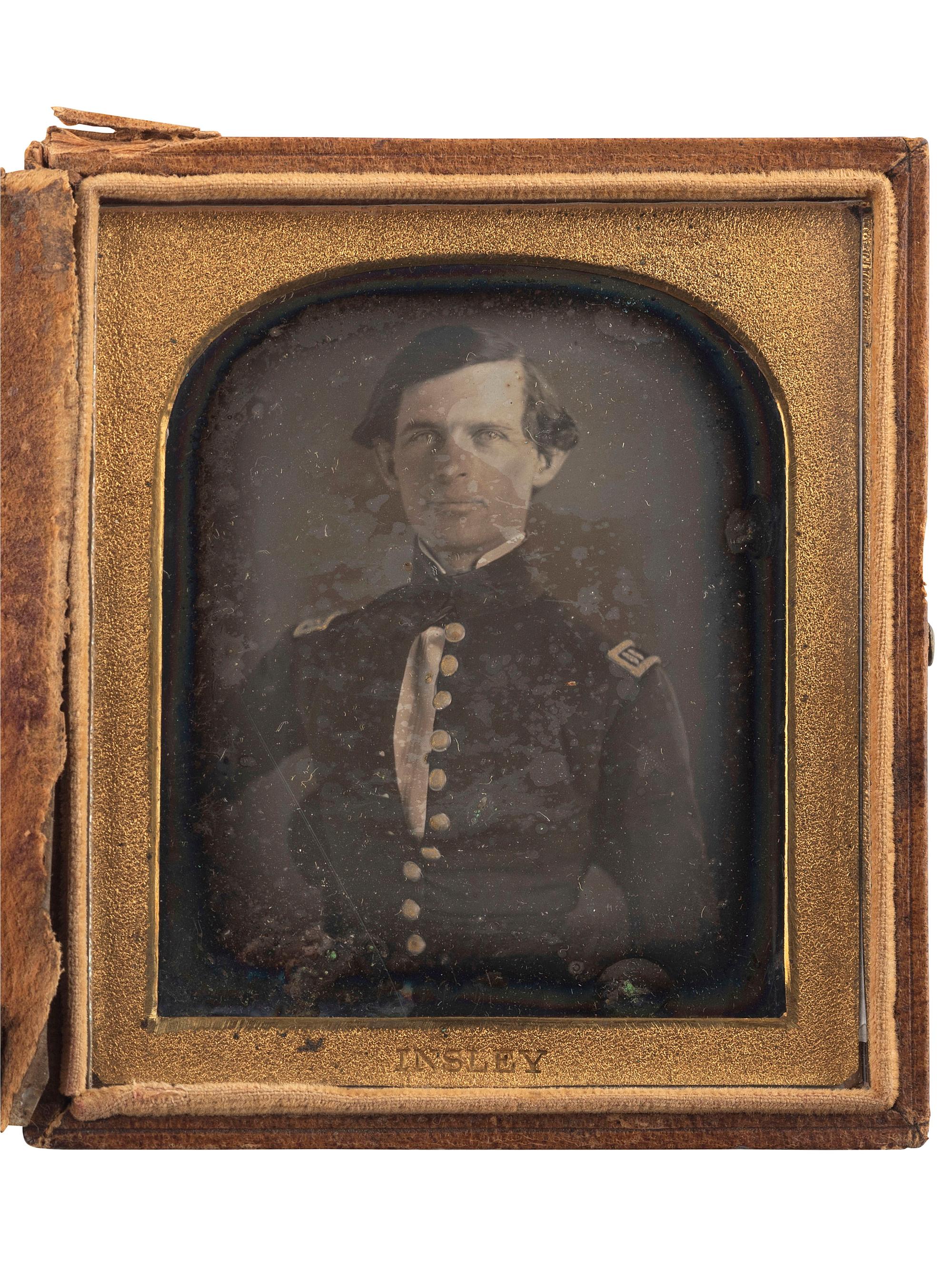 [CIVIL WAR]. INSLEY, Henry E. (1811-1894), photographer. Sixth plate daguerreotype of captain. [New York], ca late 1850s.