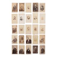 [Civil War] Group of 53 Carte de Visites of Politicians and Other Personalities.