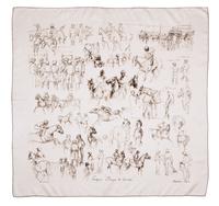 An Hermes 90cm Silk Scarf, 36"x36".