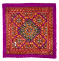 An Yves Saint Laurent 90cm Multicolor Wool Scarf, 36" x 36".