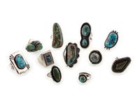 Navajo Silver and Turquoise Rings