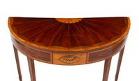 A George III Mahogany and Marquetry Flip-Top Table
