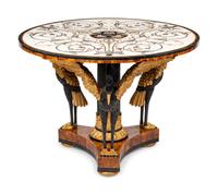 A Continental Parcel Gilt Center Table with a Specimen Marble Top