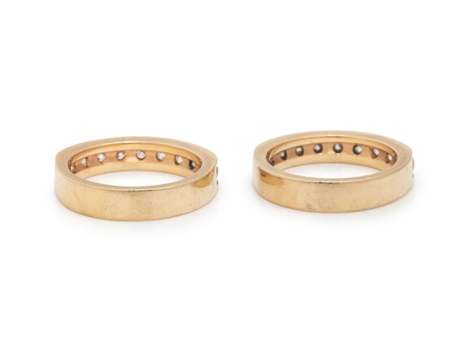 COLLECTION OF YELLOW GOLD AND DIAMOND RINGS