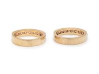 COLLECTION OF YELLOW GOLD AND DIAMOND RINGS