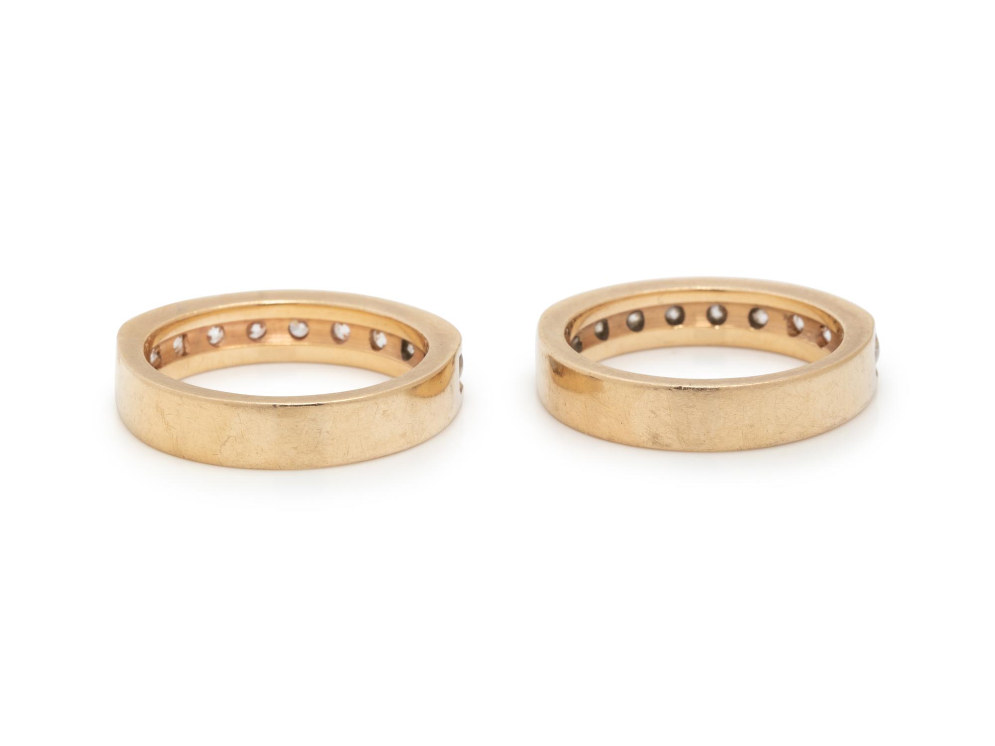 COLLECTION OF YELLOW GOLD AND DIAMOND RINGS