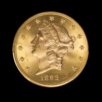 A United States 1892-S Liberty Head $20 Gold Coin