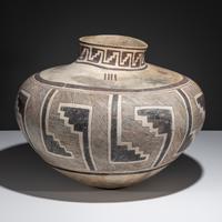 Massive Ancestral Pueblo, Snowflake Black-on-White Pottery Olla