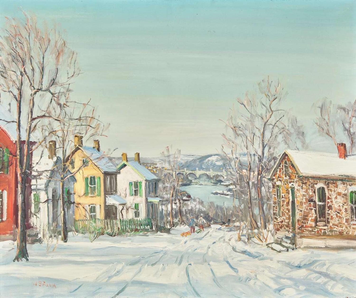 Walter Emerson Baum (American, 1884–1956) - Manayunk Bridge in the Snow