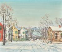 Walter Emerson Baum (American, 1884–1956) - Manayunk Bridge in the Snow