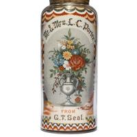 A Sand Art Bottle, Andrew Clemens (1857-1895), McGregor, Iowa, Circa 1886