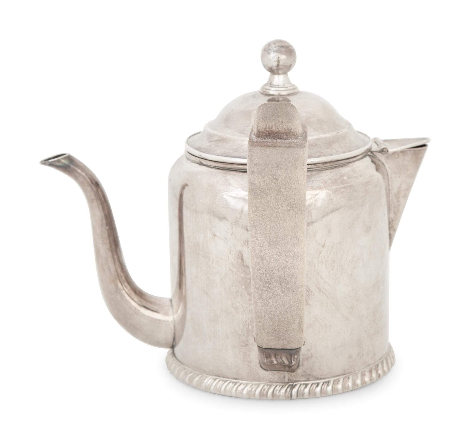 An English Silver-Plate Argyle or Chocolate Pot