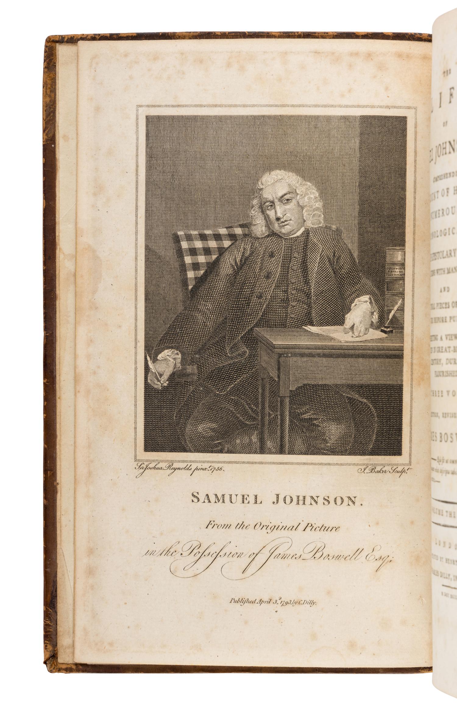 BOSWELL, James (1740-1795). The Life of Samuel Johnson. London: Henry Baldwin for Charles Dilly, 1793.