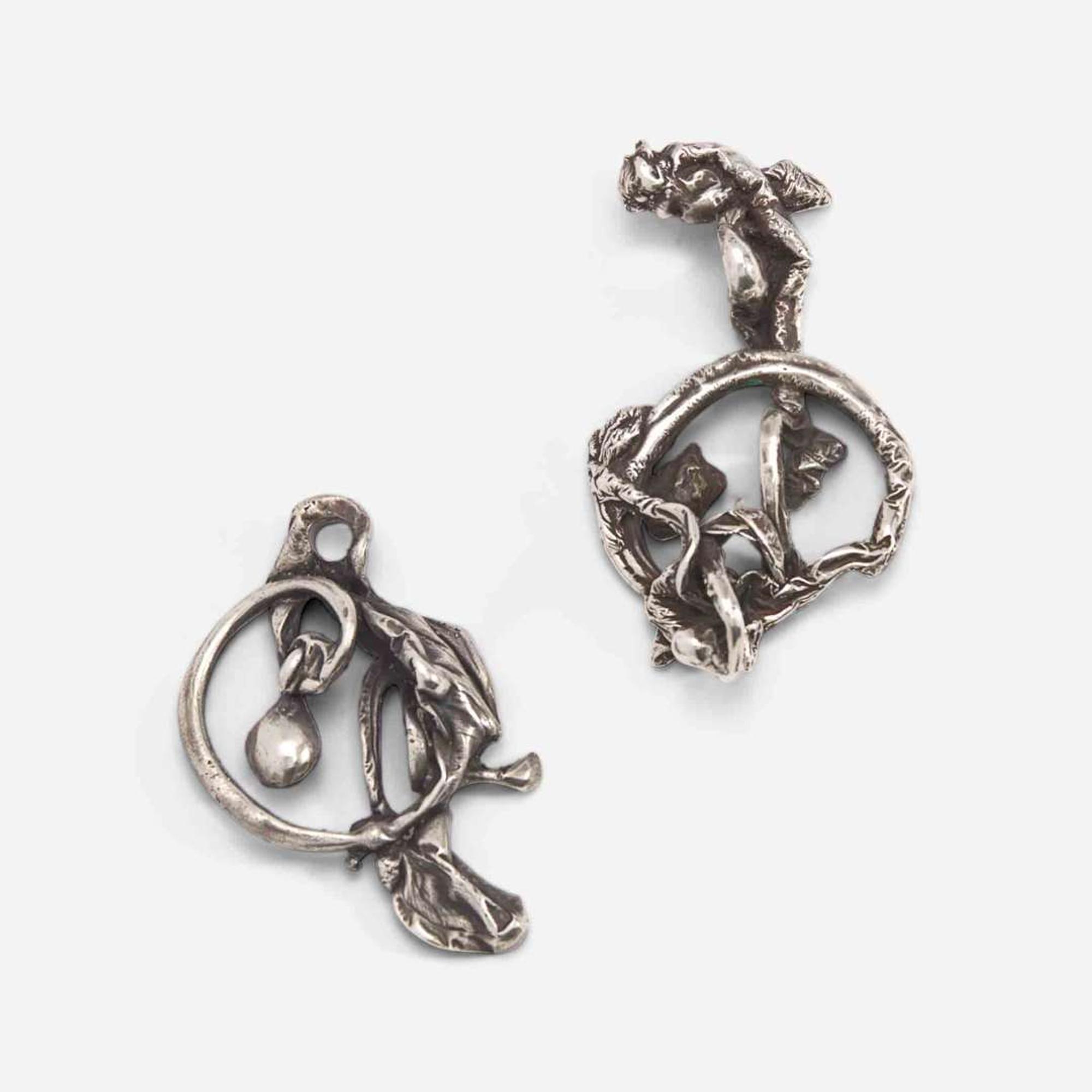 Donald Wright (American, 1930-2012) Two Silver Pendant Necklaces, USA, circa 1960s