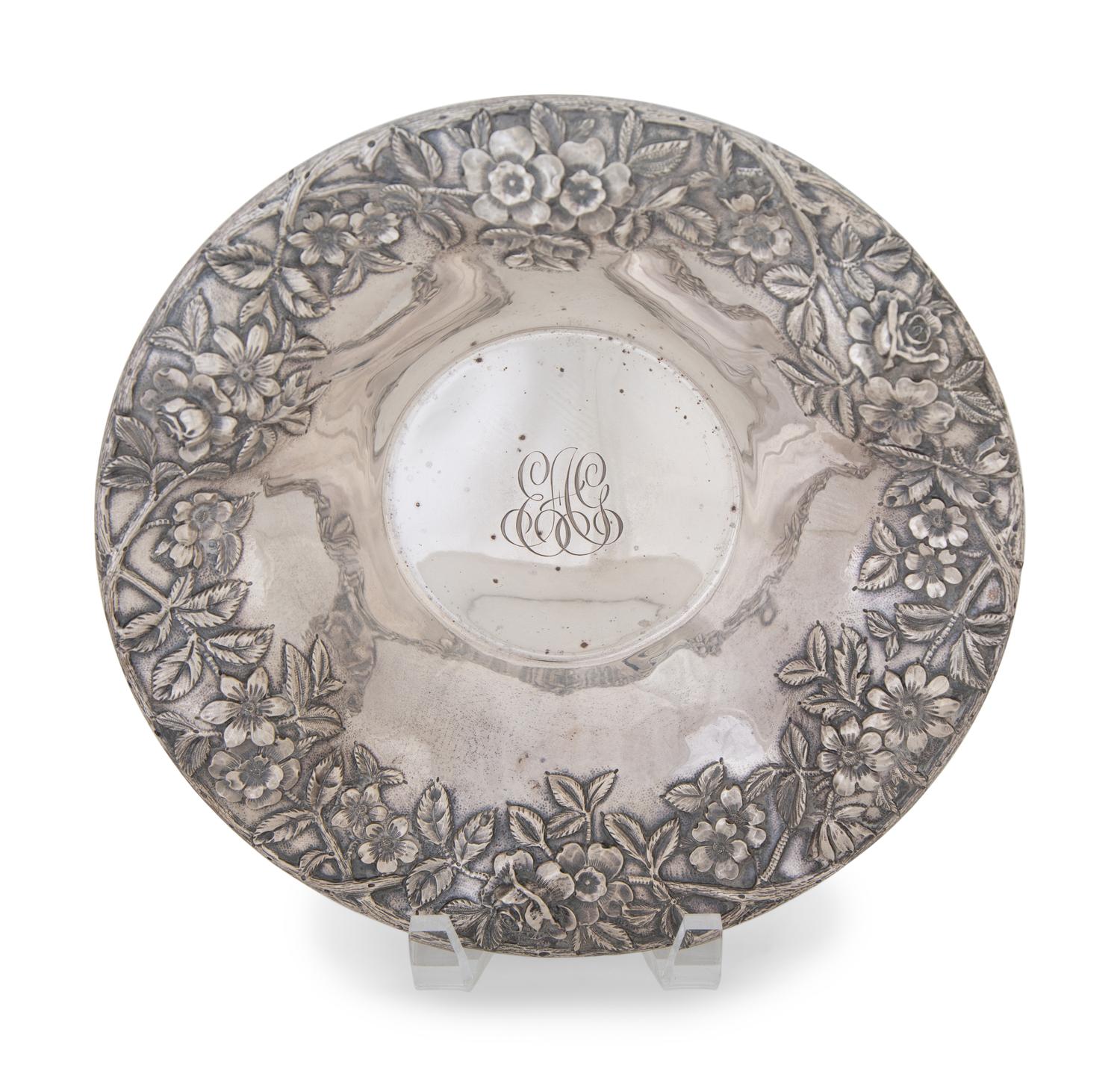 An American Silver Repoussé Floral Border Bowl — S. KIRK & SONS, CO., BALTIMORE