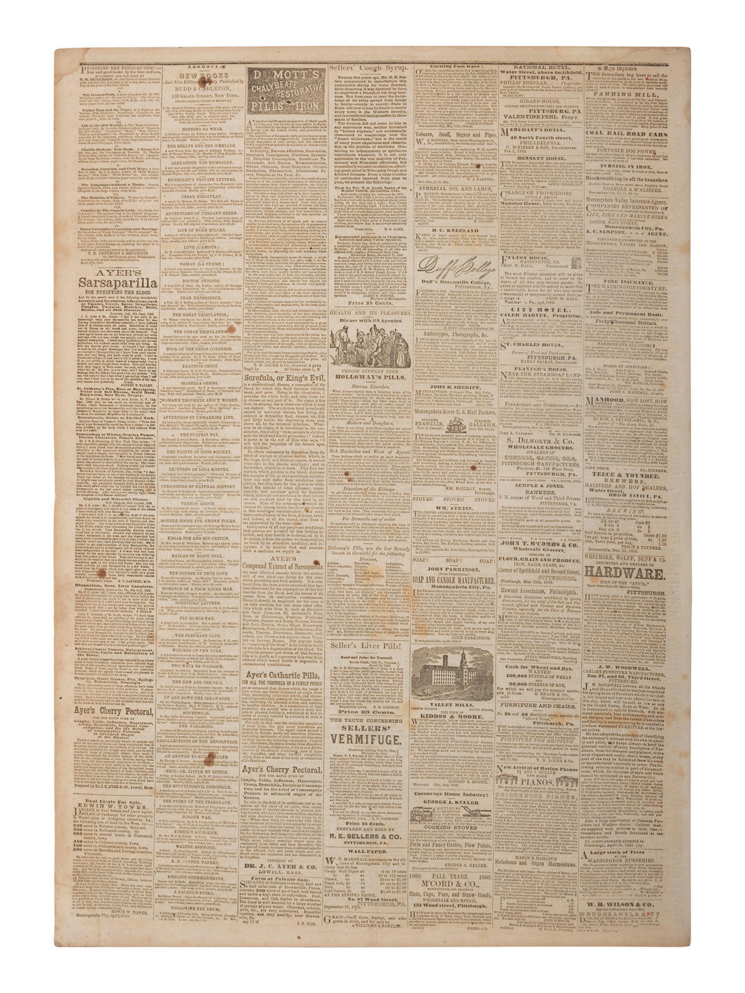 [CIVIL WAR]. 4 war-date newspapers, incl. capture of Fort Sumter and Lee's surrender at Appomattox.