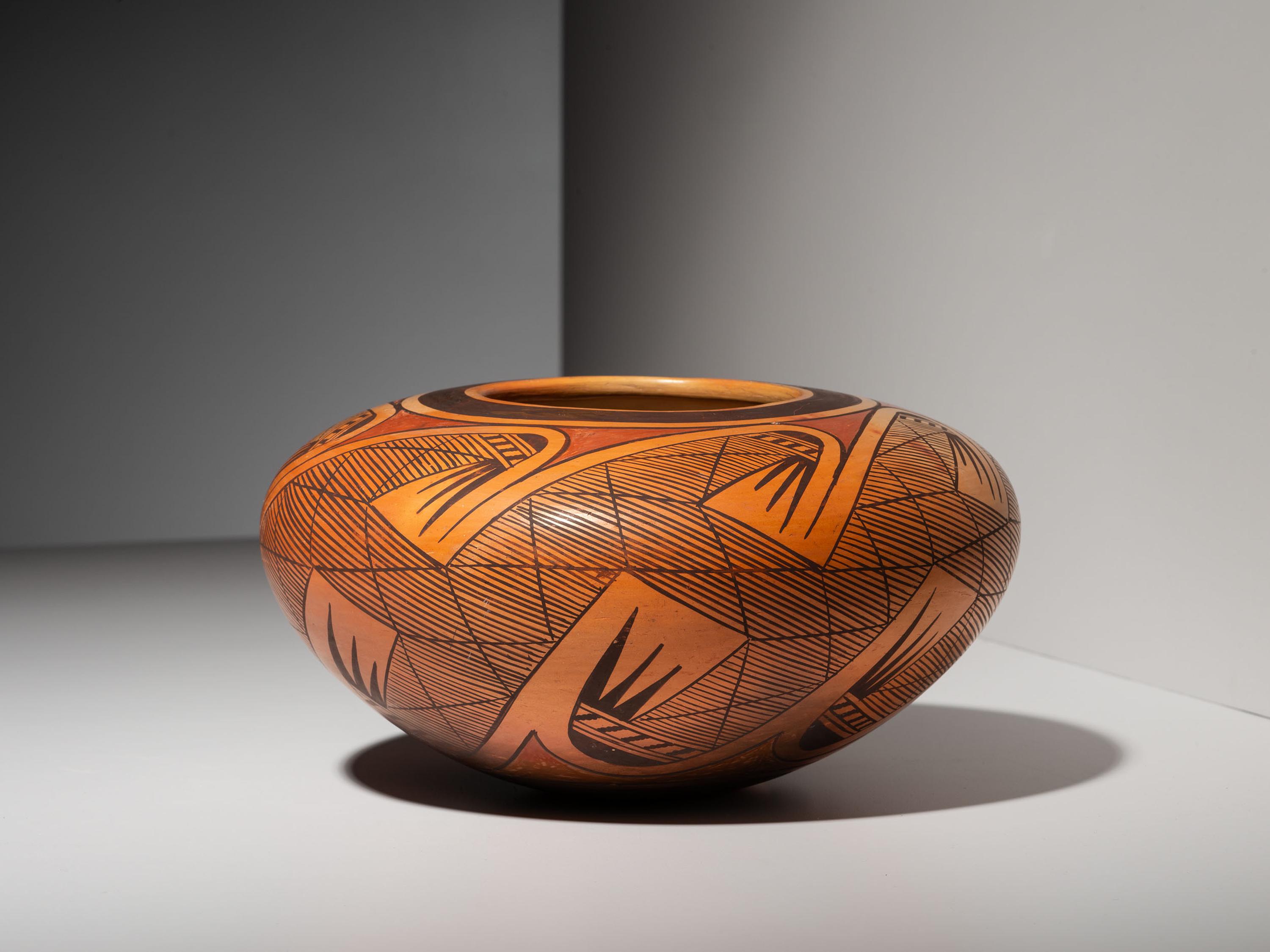 Polychrome Pottery Jar, with Migration Pattern