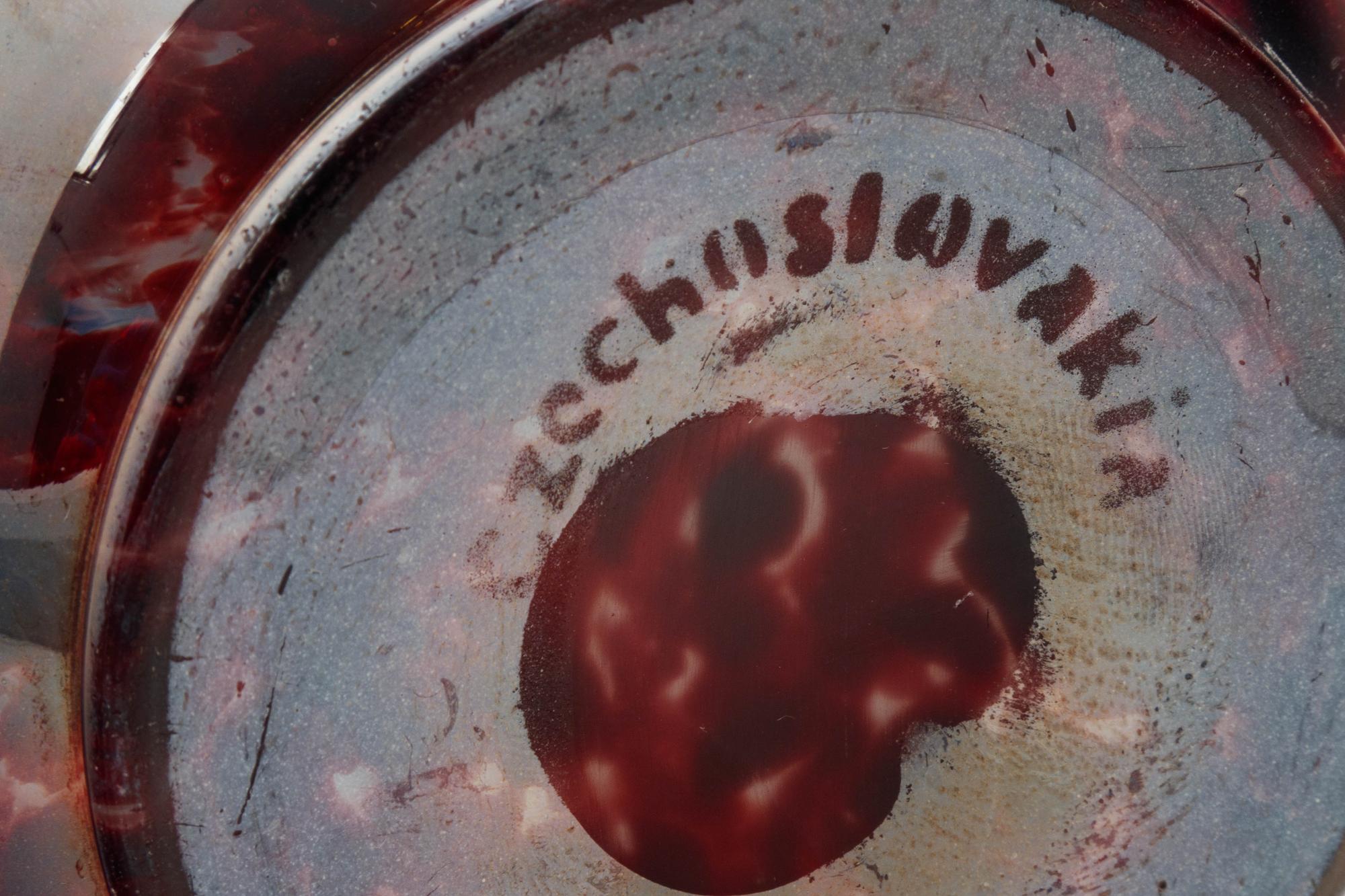 Two Czechoslovakian Glass Vases