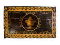 A Northern European Painted and Penwork-Decorated Work Table