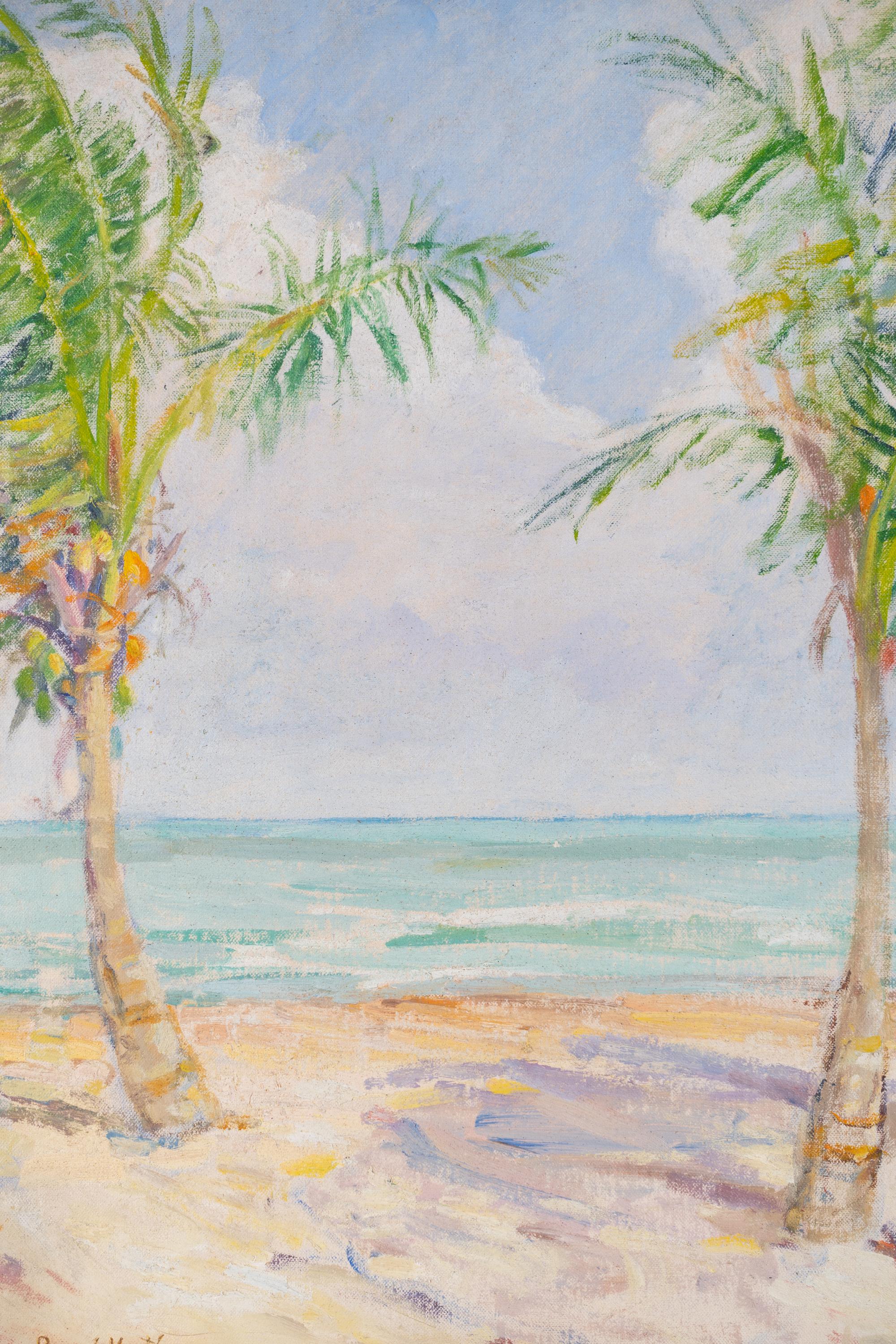 Under the Palms, A Tropical Beach Scene