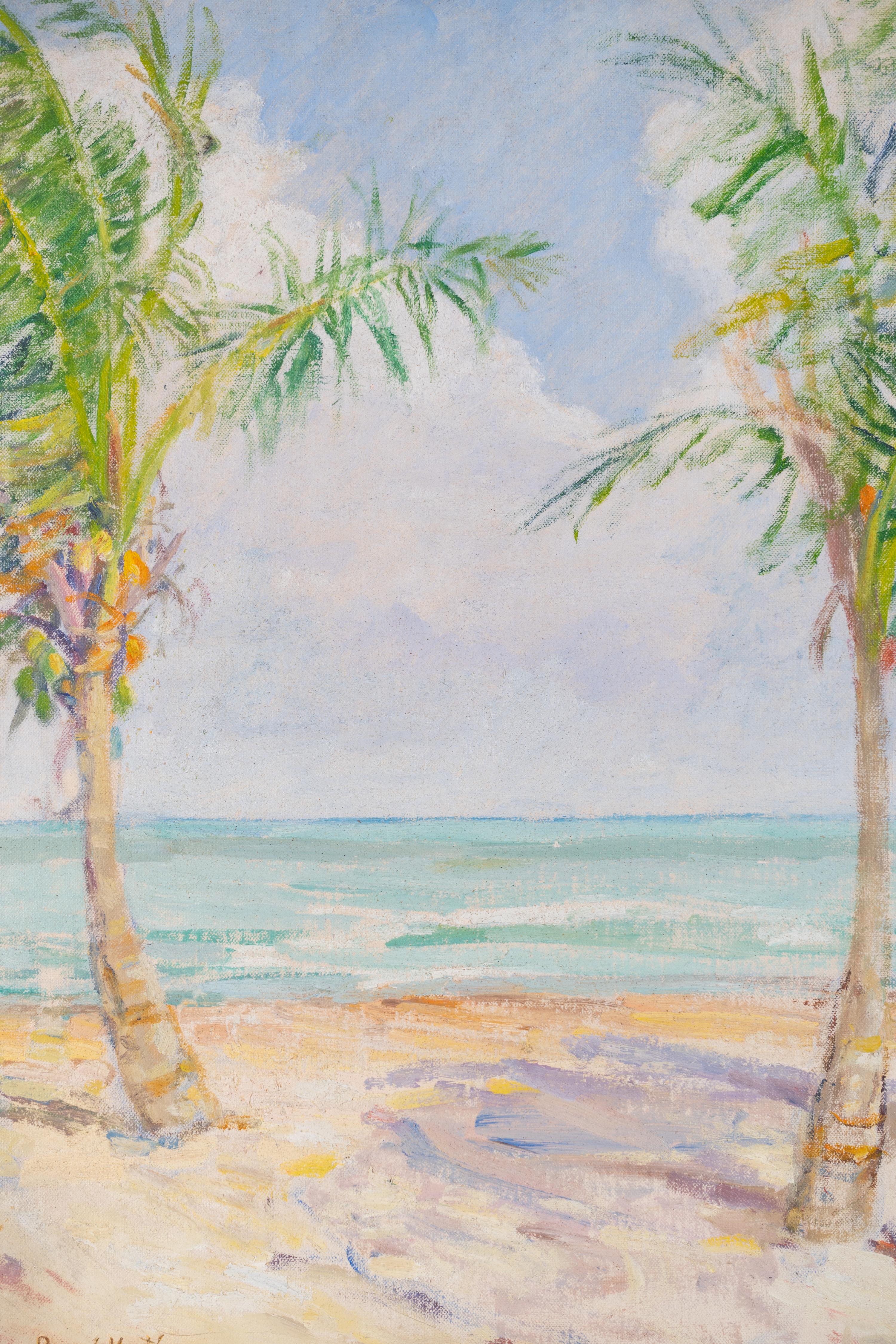 Under the Palms, A Tropical Beach Scene