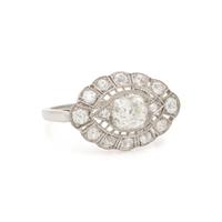 Diamond and Platinum Ring