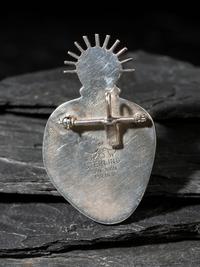 Sterling Silver and 18K Gold Abstract Figural Pendant / Pin