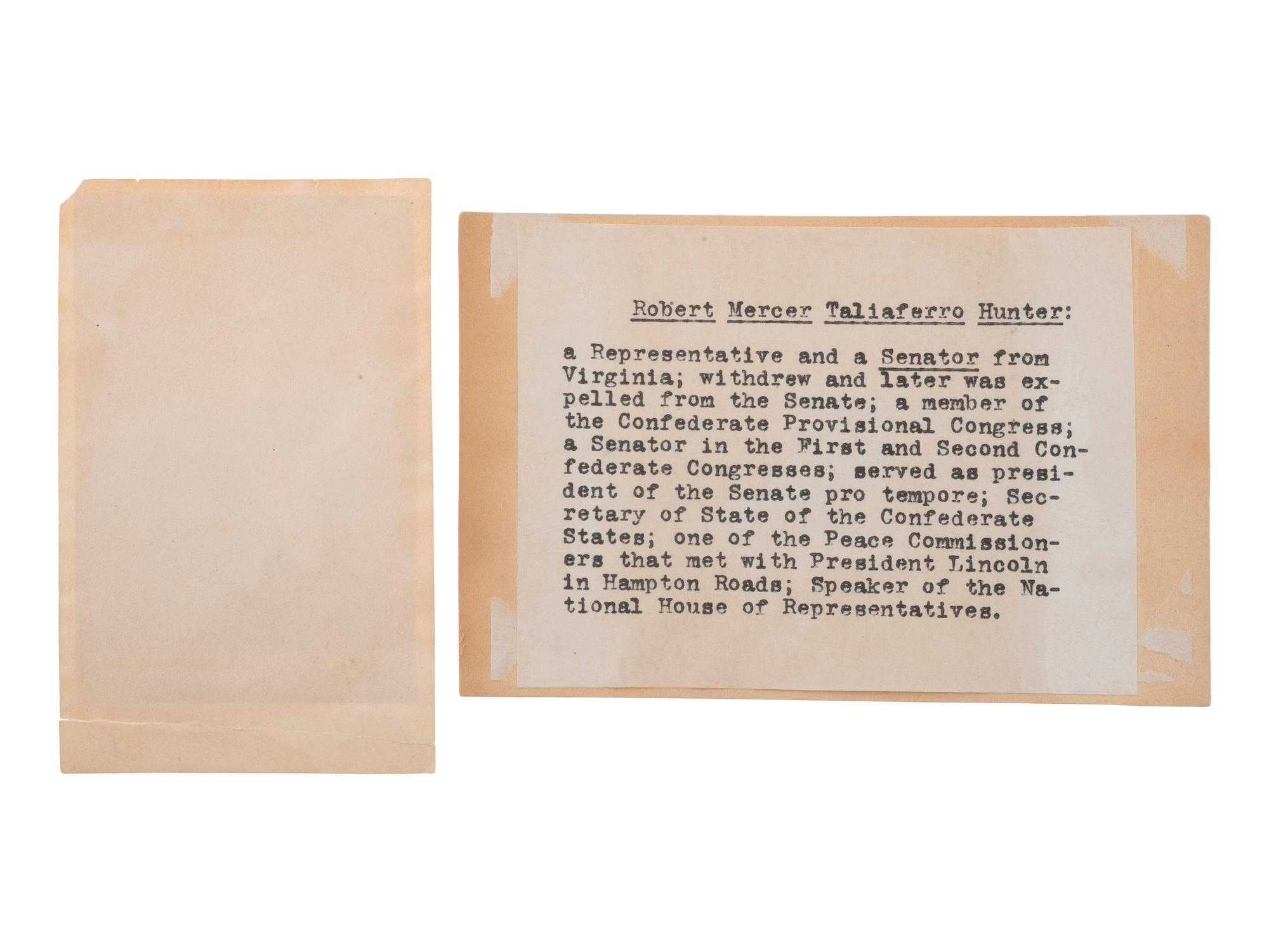 [CIVIL WAR]. A group of 11 signatures of Confederate cabinet members, incl. Jefferson Davis, Judah P. Benjamin, J.C. Breckinridge, and others.