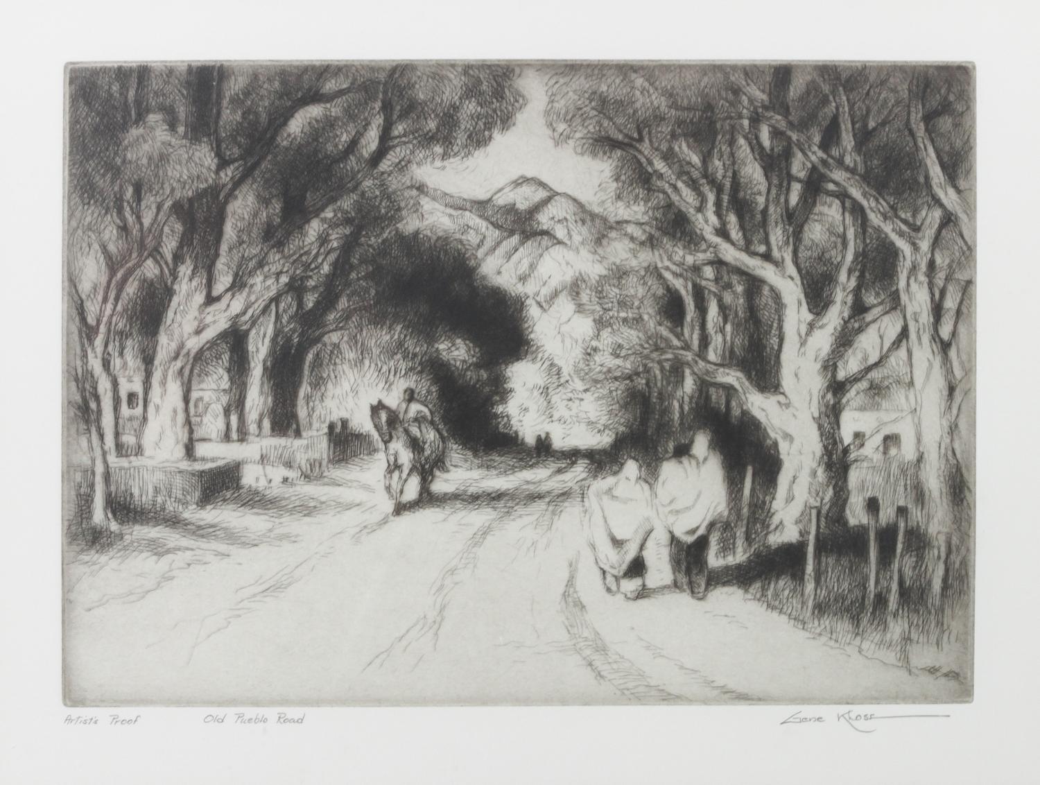 Gene Kloss, (American, 1903-1996), Old Pueblo Road